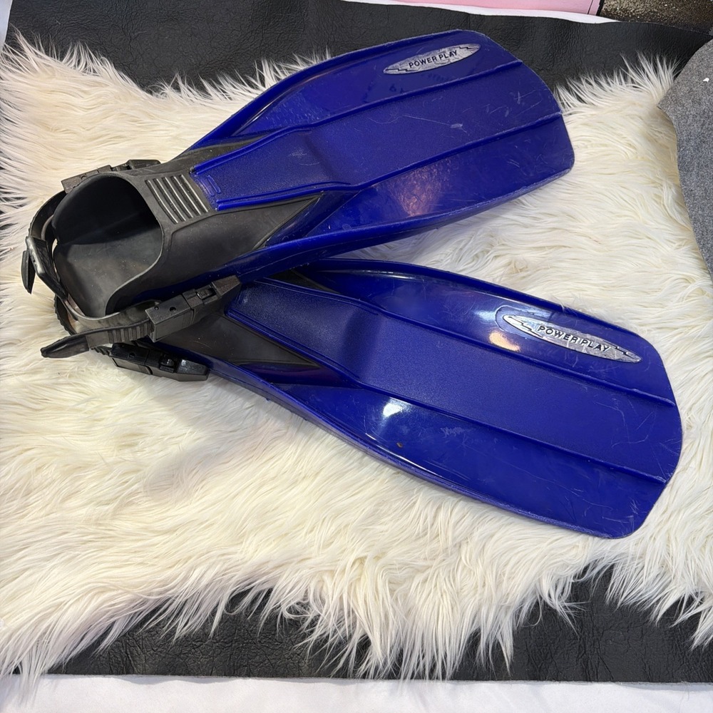 Power Play International Divers Blue Swim Fins Swimming‎ Flippers